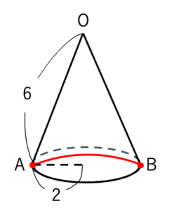 三角錐の最短距離の問題
